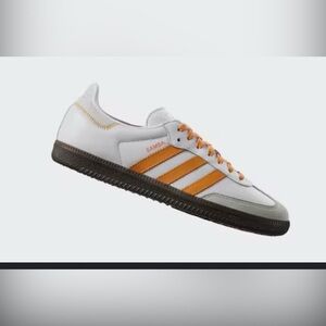 Adidas OG Samba White and Orange Sneakers